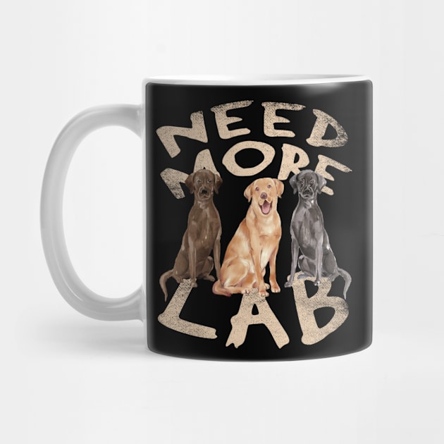 Need More Labrador Retriever - Cute and Funny Dog Design by Family Heritage Gifts